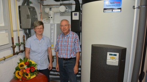 Familie Günther im Heizraum