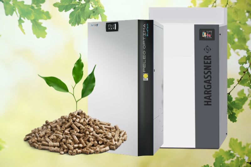 Pelletkessel mit Holzpellets