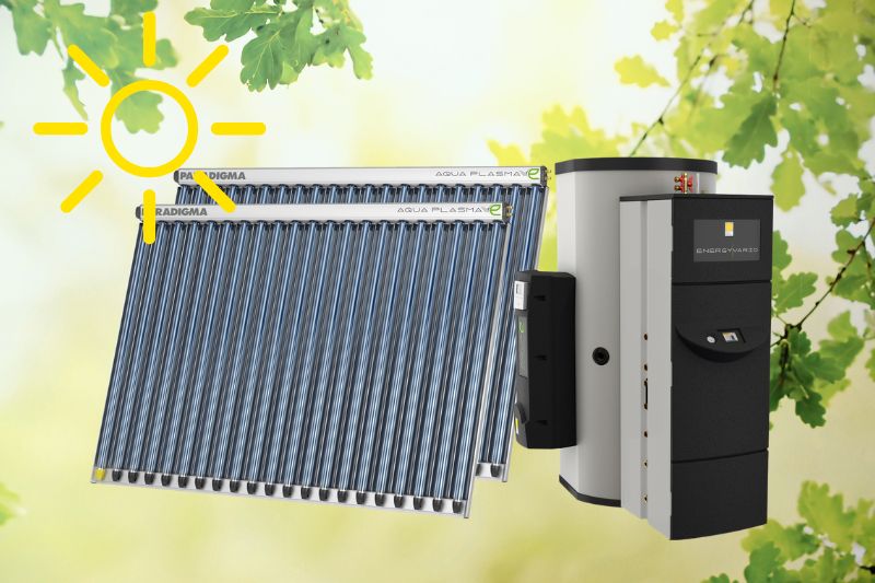 Solarkollektoren und Speicher