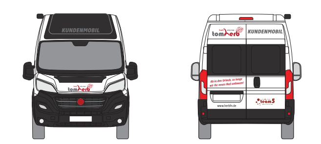 Wohnmobil von Herb vor dem Haus